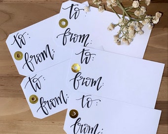 Gift Tag | Hand Lettered White Gift Tag | Every Occasion