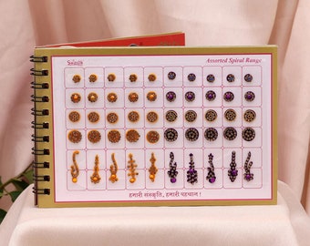 Sangeet Favor Bindi Art Velvet Multicolor Sticker Book | 250 Bindis | Assorted Shape Size & Design | Crystal Bindi Booklet | Indian Wedding