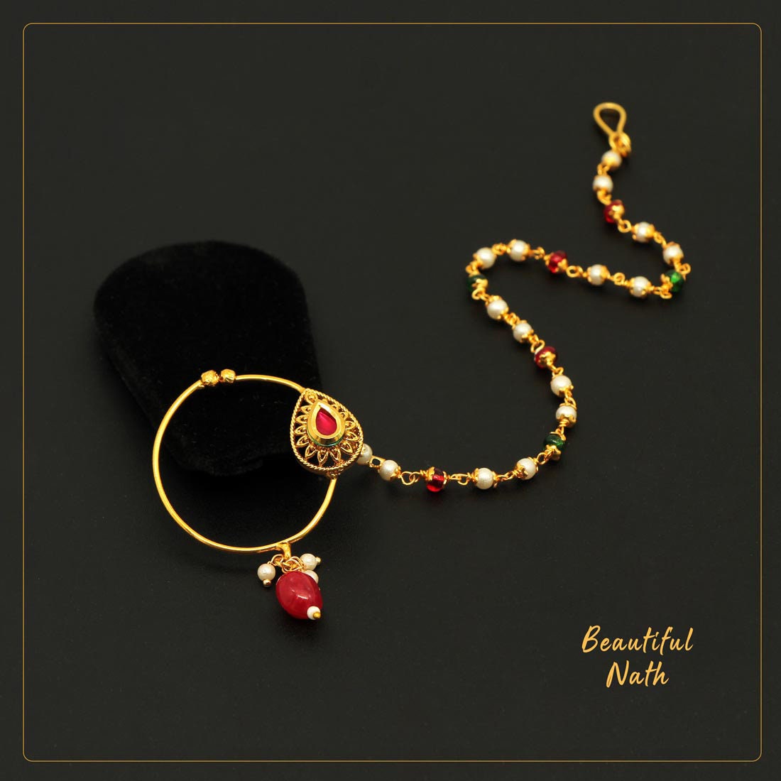 Nose Nath Indian Wedding Jewelry Gold Nose Ring Statement Jewelry