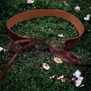 Choker in velluto anni &#39;90 / Choker in velluto / Nastro / Choker con nastro / Choker per donna / Choker gotico / Collana da sposa / Choker vittoriano / Caffè