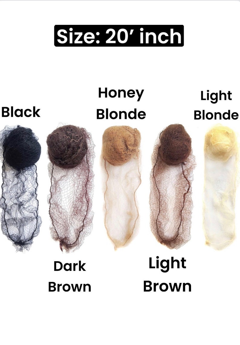 Various hair net color size: 20inch
