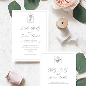 Beauty and the Beast Wedding Invitation | Disney Wedding Invitation | NON-PERSONALISED SAMPLE