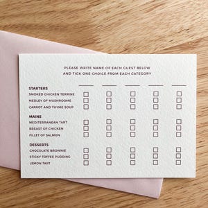Karta RSVP w kolorze bordowym i przydymionym różu, delikatna kwiatowa papeteria ślubna, dwustronna wkładka z wyborem menu, letni ogród boho, PD08