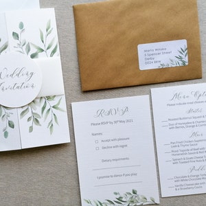 Personalised Sage Address Labels/ Stickers / RSVP Return Wedding Label