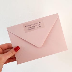 Personalised RSVP Address Labels for Envelopes, Clear Stickers Wedding ...