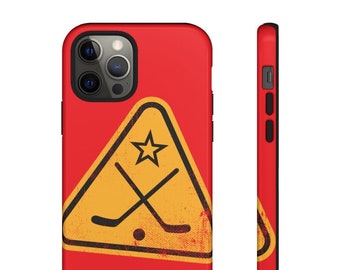 Ice Hockey Sign Star and sticks Tough Phone Cases