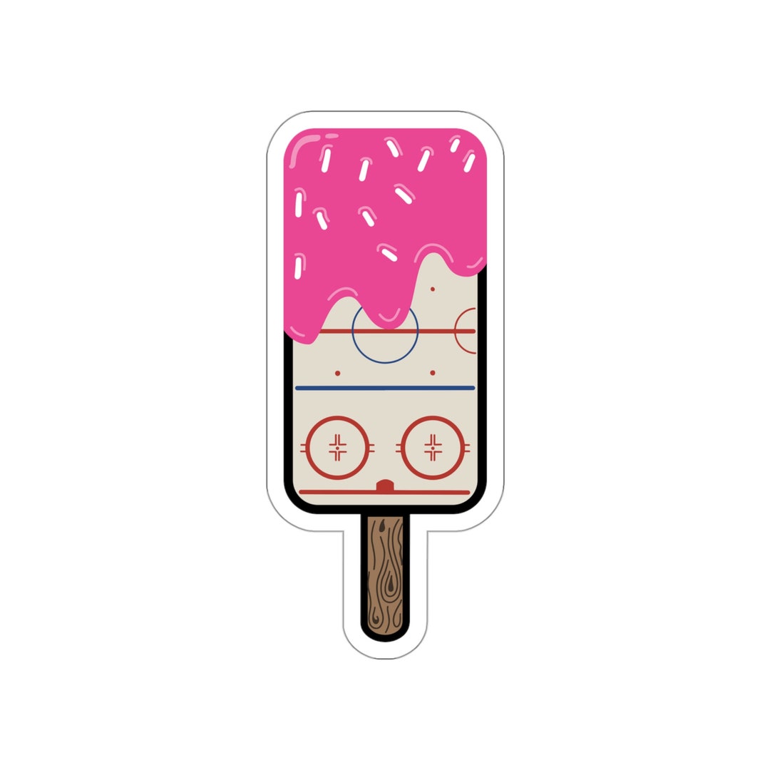 Pink Drip Hockey Rink Sticker - Vinyl Indoor Use - Etsy
