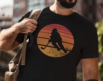 Ice Hockey t-shirt sunset t-shirt hockey Player Sport t-shirt Hockey art