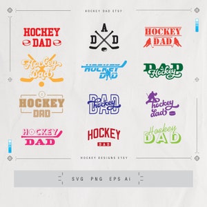 Hockey DAD SVG, Hockey Svg, Hockey dad SVG Bundle, Dad Shirt Svg Gift for Dad Svg Digital Files Sublimation image 3