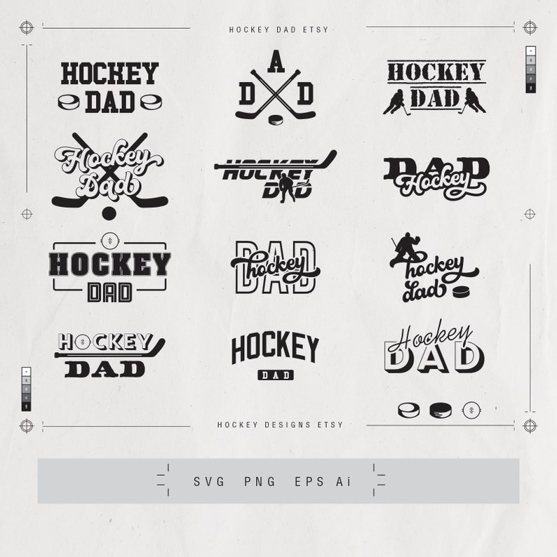 Hockey DAD SVG, Hockey Svg, Hockey dad SVG Bundle, Dad Shirt Svg Gift for Dad Svg Digital Files Sublimation image 1