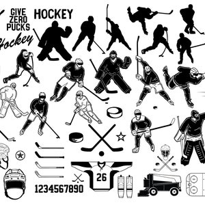 Hockey Svg, 50+ HOCKEY Bundle, Hockey Vector, Hockey Silhouette, Instant download Hockey Player Svg, Hockey Stick Svg