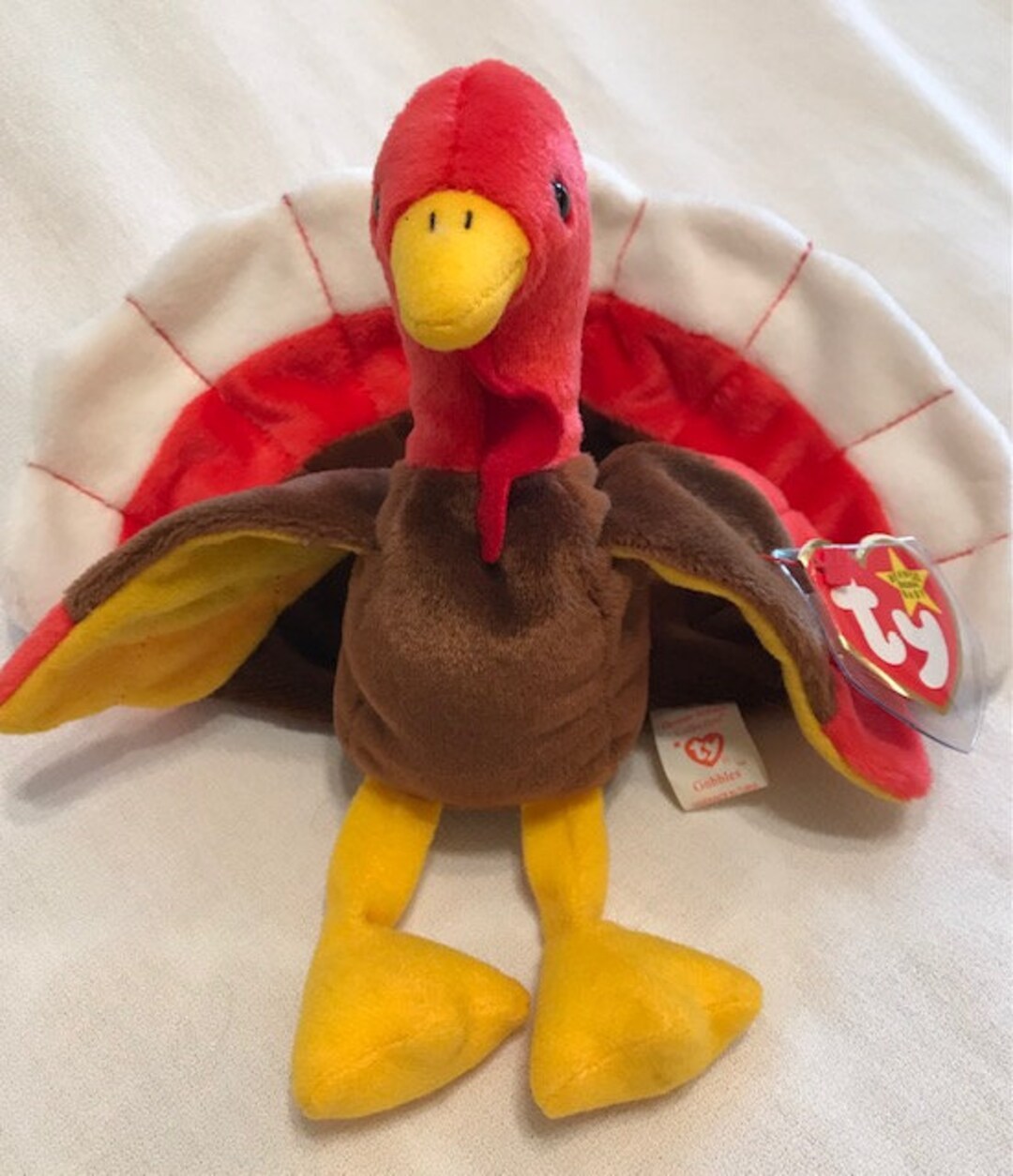 TY GOBBLES BEANIE Baby With Errors Etsy