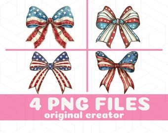 4 Luglio Coquette Png Bundle Coquette Bow 4 Luglio Png Patriottico Png Western 4 Luglio Png Preppy Png Ragazza Morbida Estetica Png