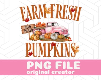 Farm Fresh Pumpkins PNG Fall Aesthetic PNG Trendy Fall Design Pumpkin Season Preppy png Aesthetic png Fall Sublimation Pumpkin Patch png