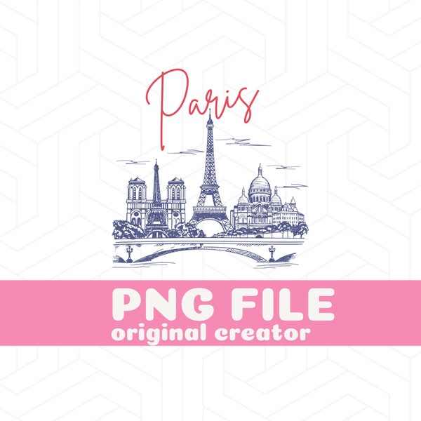 Paris Skyline PNG Eiffel Tower Paris PNG Sublimation Design Parisian Clipart Paris PNG Paris Shirt Design Social Club png Girls Trip png