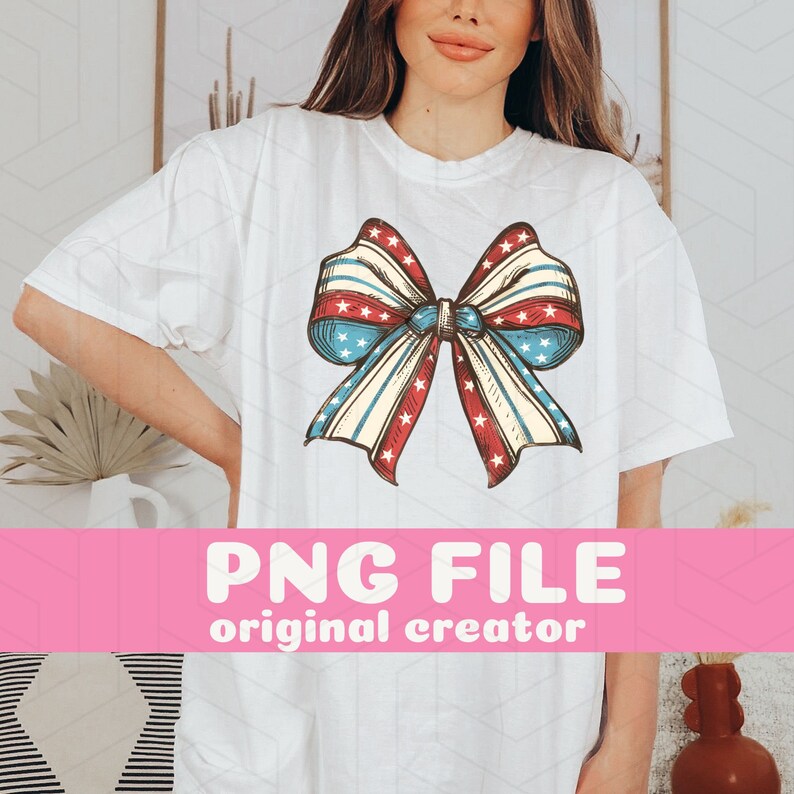 Coquette 4th of July PNG Coqutte Bow American Flag PNG 4th of July PNG ...