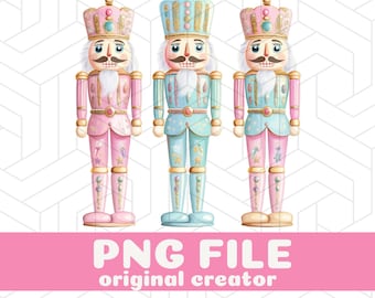 Weihnachten PNG Nussknacker Png kokett Schleife Rosa Weihnachten PNG Weihnachten Sublimationsentwurf Retro Feiertage Girly Weihnachten Preppy