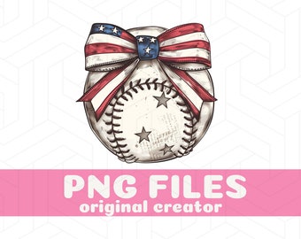 Coquette Baseball Bow PNG Coquette Aesthetic Png 4th Of July Coquette Memorial Day Png Baseball Season Baseball Retro Mama Coquette Clipart