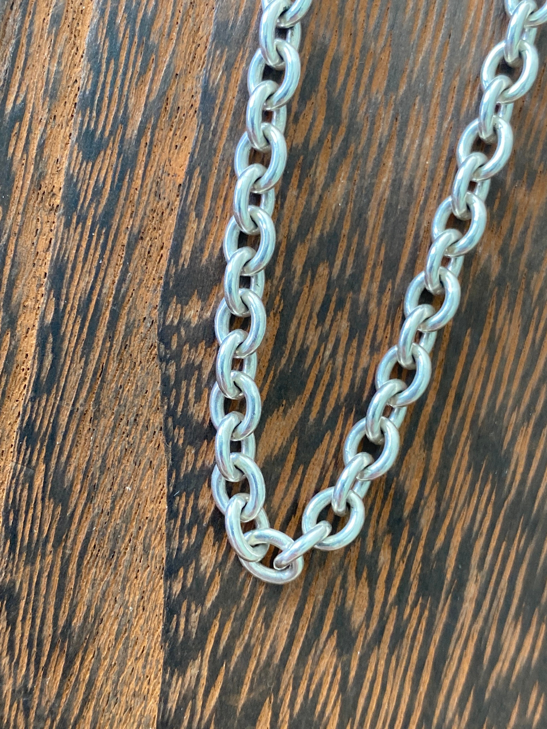 925 Solid Sterling Silver Vintage Unisex 1990s Anchor Cable