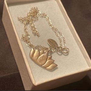 925 sterling silver Lotus flower necklace