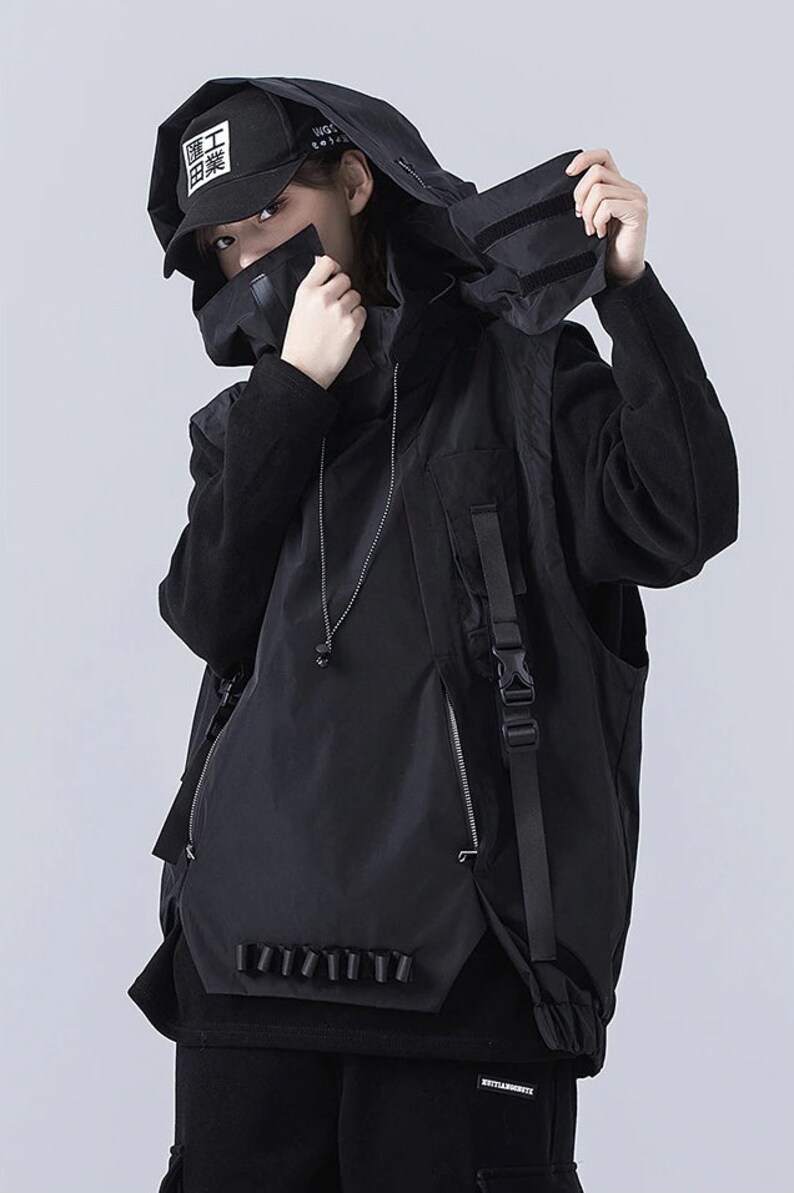 Streetwear Cyberpunk Tactical Vest for Women Techwear Multi Etsy UK