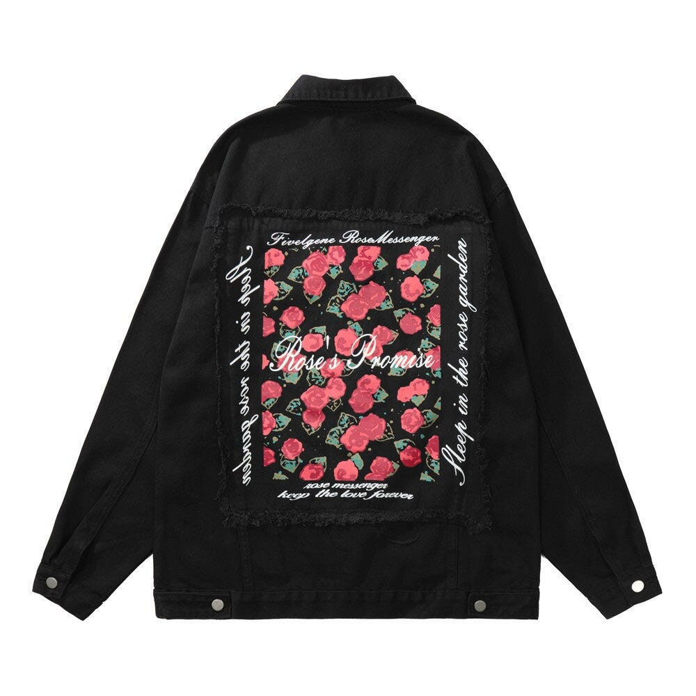 TOWED22 Baby Jackets, Kids Boy Girl Rose Embroidery Denim Jacket