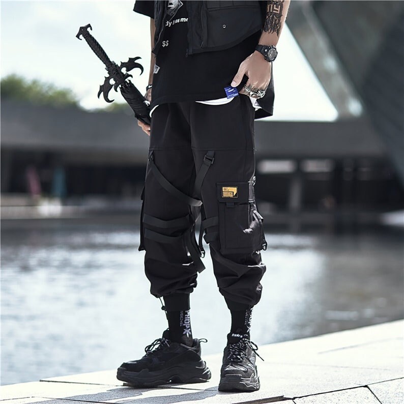 Japanese Streetwear Men's Tech Joggers Cyberpunk Techwear - Etsy