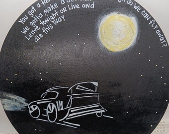Tracy Chapman, fast car, original music lyric wall art sign, handmade home decor, music lover gift. Minimalist