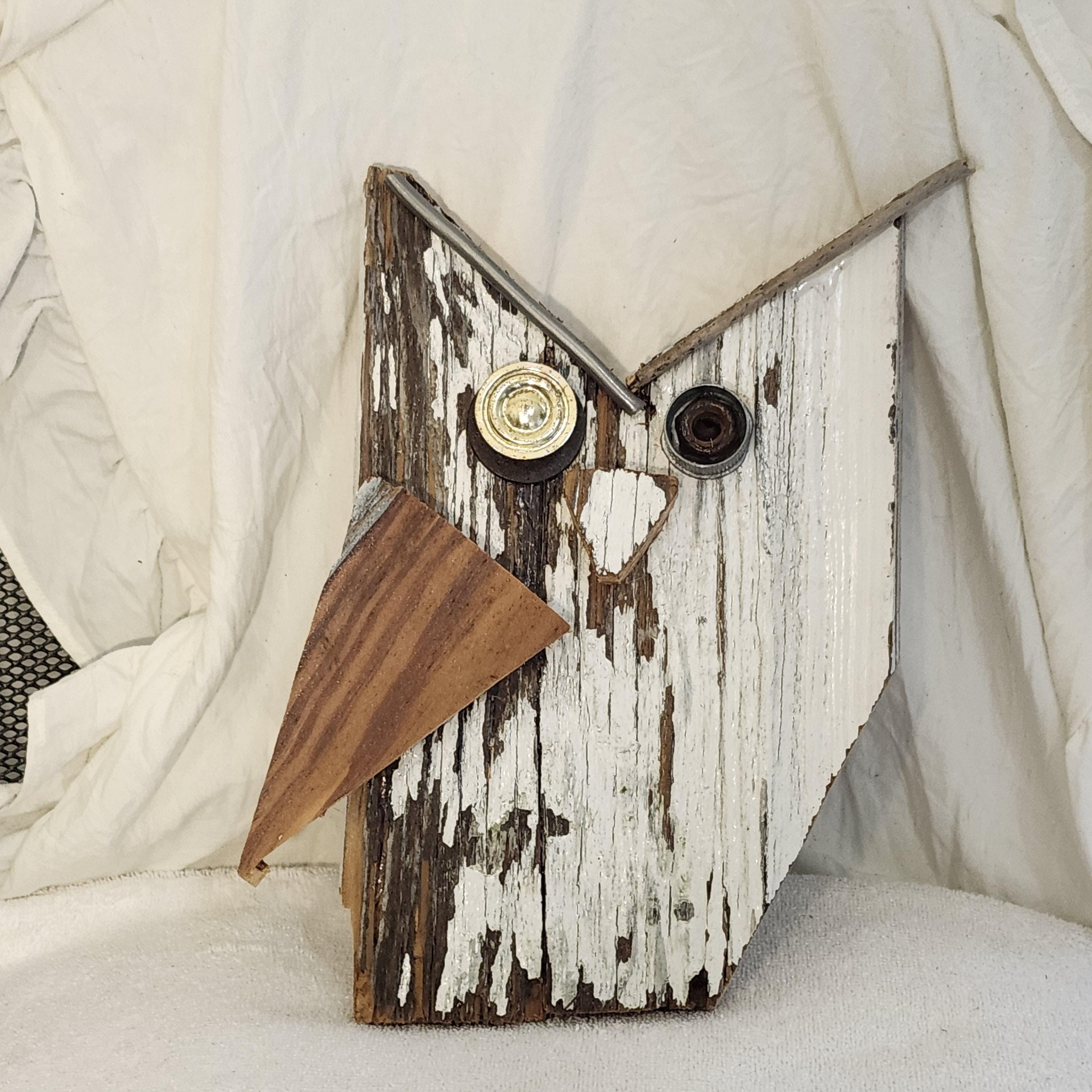 Rustic Owl Reclaimed Wood Wall Hanging: Handmade Home Decor