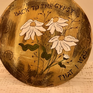 Letras de canciones pintadas a mano, arte divertido de pared en letrero de madera, decoración del hogar hecha a mano, gypsy stevie nicks, regalo para amigos, familiares y amantes de la música, margaritas