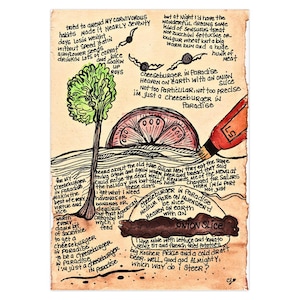 Grußkarte Shop, Jogi Buffett Cheeseburger In Paradise gefaltete Grußkarte, Spaß skurriles Original-Kunstdesign, Buffett-Fan, Freund