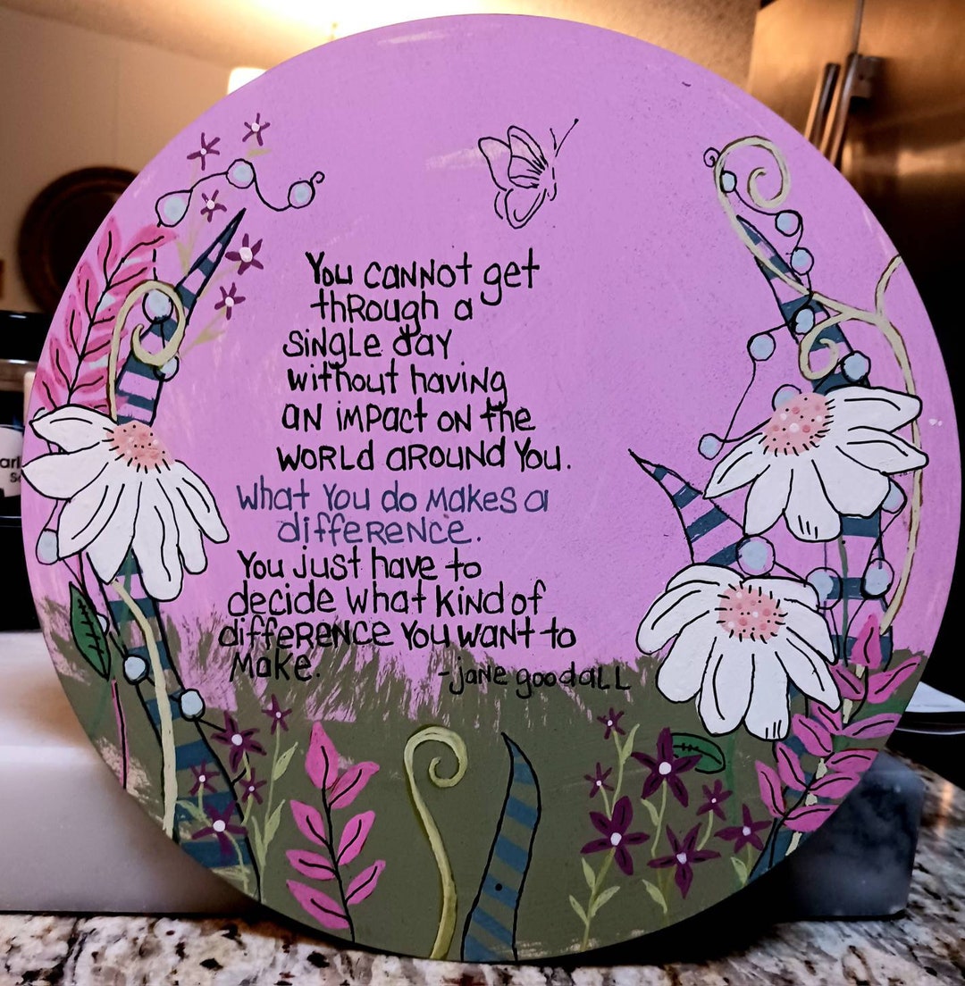 Inspirational Quote Painting: Handmade Acrylic Wall Art on Wood - Etsy