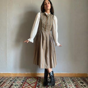 white and moss pleated pinafore dress Mistress Rocks White & Moss Pleated Pinafore Dress