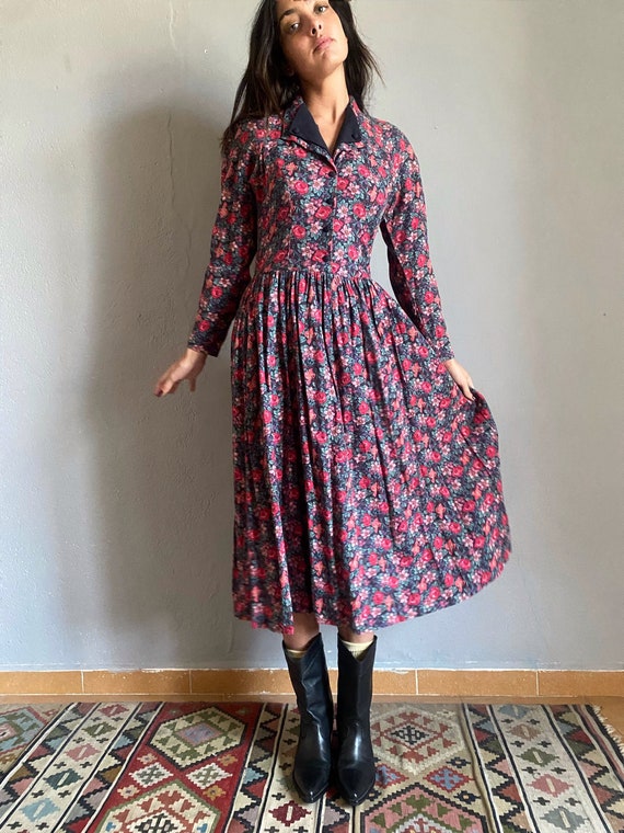 Laura Ashley vintage prairie folk dress, bohemian… - image 3