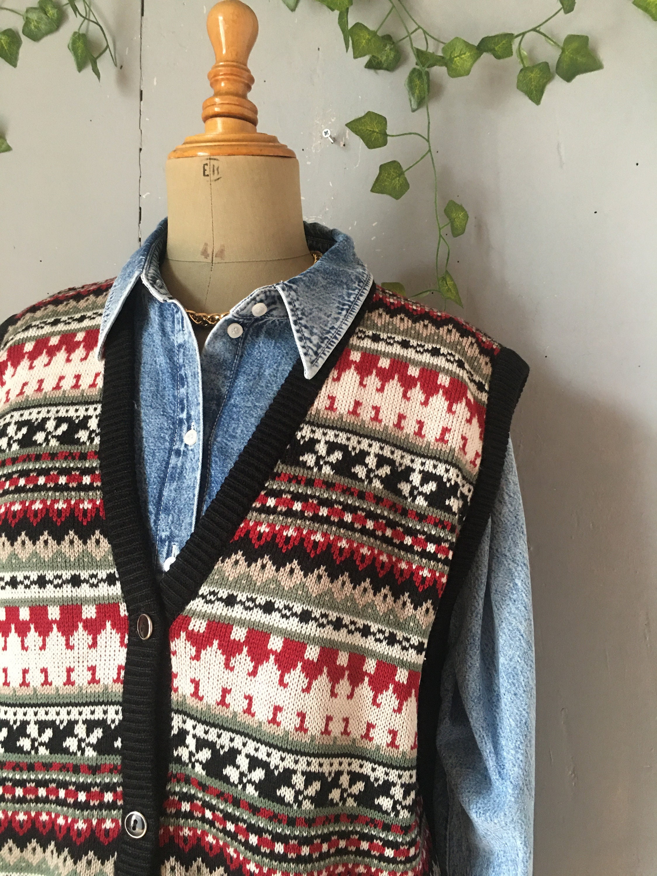 Grandpa Sweater Vest - Etsy UK