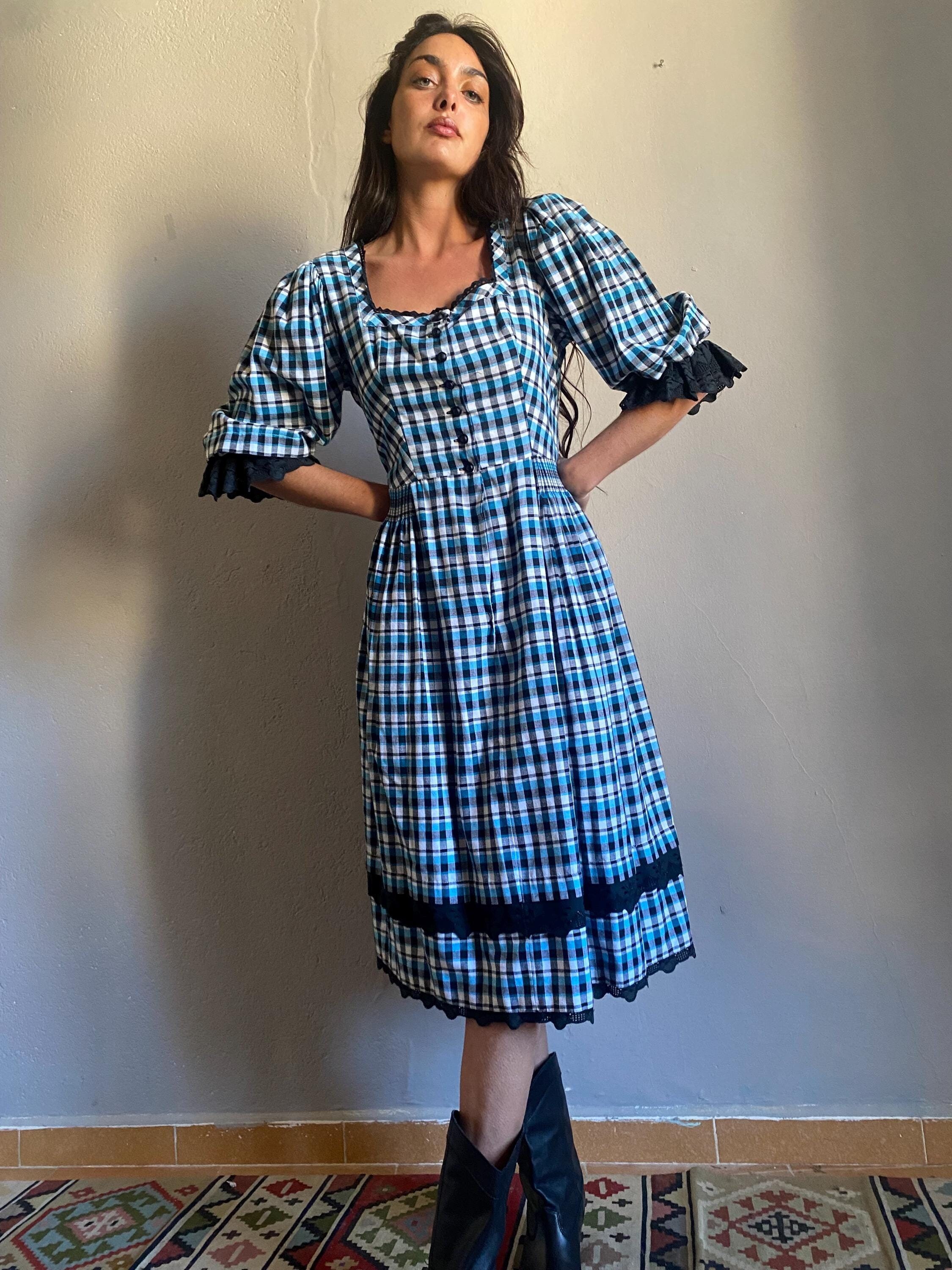 80s Blue Plaid Apron Dress - Etsy Australia 80s Blue Plaid Apron Dress - Etsy Australia