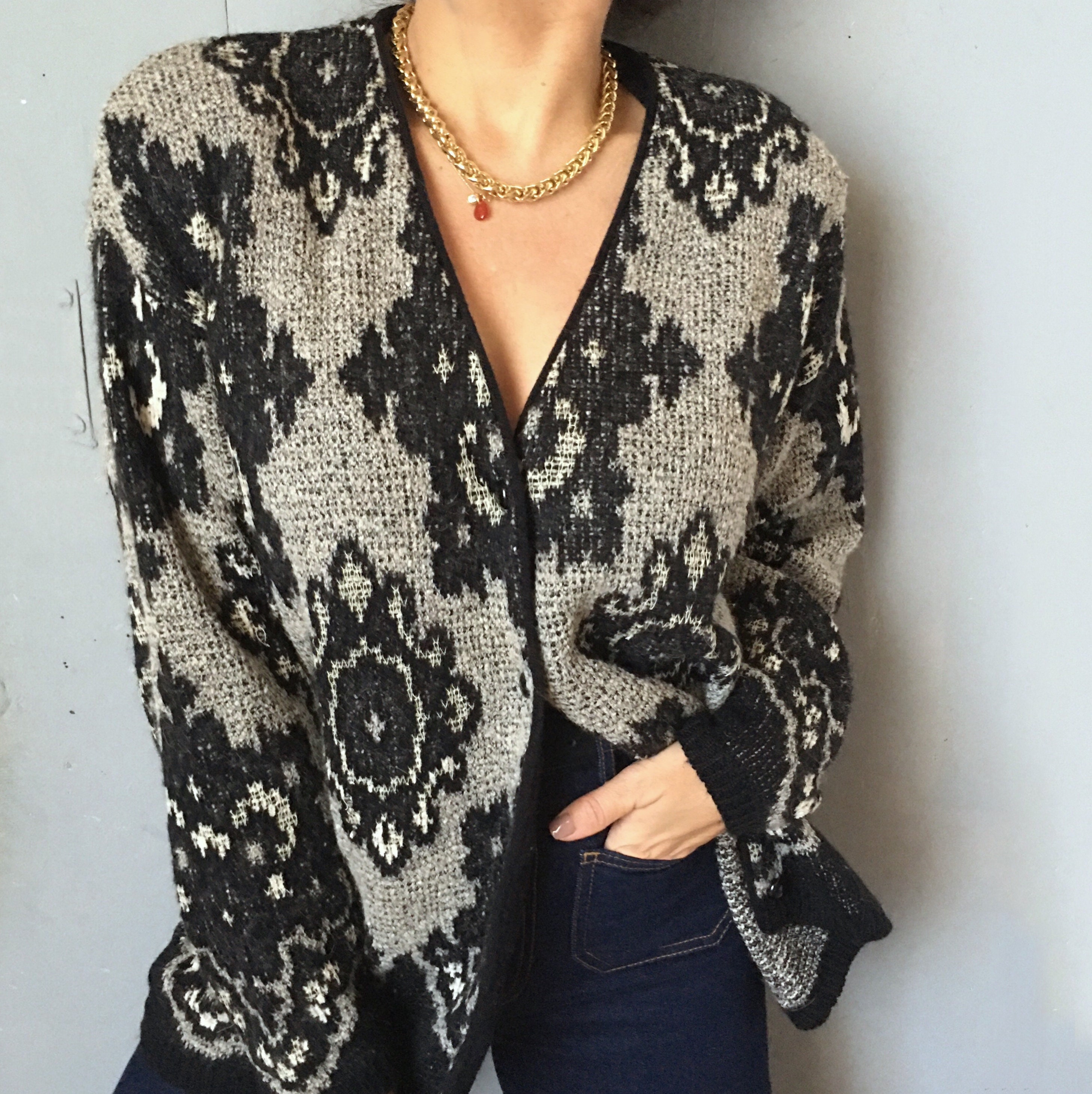 Jacquard Jacket - Etsy Jacquard Jacket - Etsy
