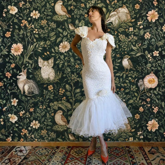fitted lace wedding dress Mermaid Spaghetti Straps Vintage Wedding Dresses Lace Wedding Gowns CB –  SELINADRESS