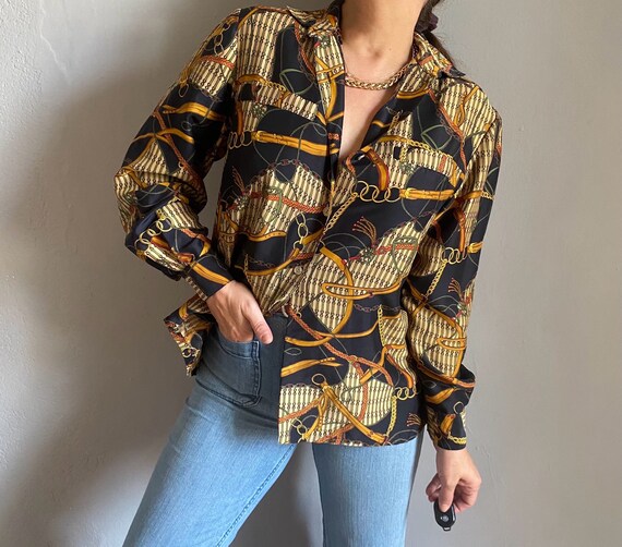 Baroque Floral Satin Shirt