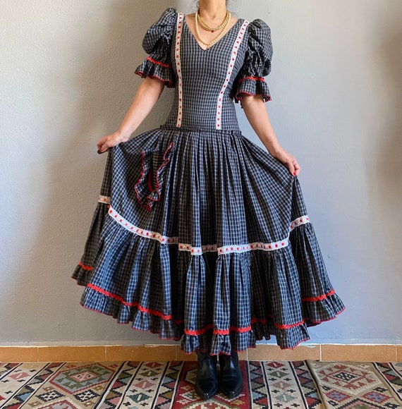 Handmade Vintage Prairie Dress with Ruffles Handmade Vintage Prairie Dress with Ruffles