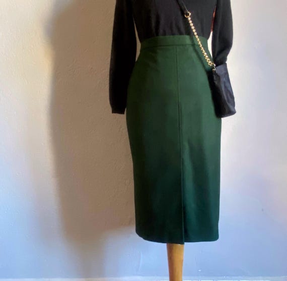Pure Wool High Waist Long A-Line Skirt main image 1