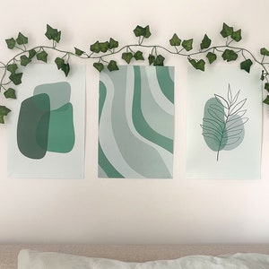Set di poster Sage Green - 3 stampe FISICHE