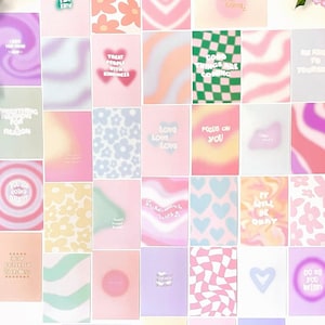 Dreamy Danish Pastel Wall Collage - 40 physical prints