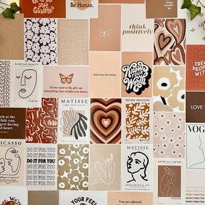 Natural Vibes Aesthetic Wall Collage - 40 physical prints