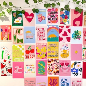 Colourful Aesthetic Wall Collage- 40 physical prints