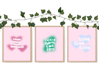 Positive Pastel poster set - 3 physical prints