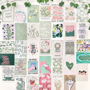 Pastel Green Wall Collage - 40 physical prints