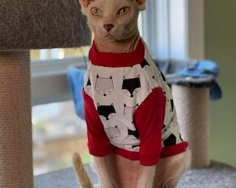 Short or long sleeve cat shirt
