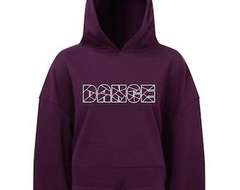 Dance Cropped Oversized Hoodie