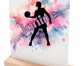 Personalized Netball Lamp – Custom Name LED Light, Netballer Gift